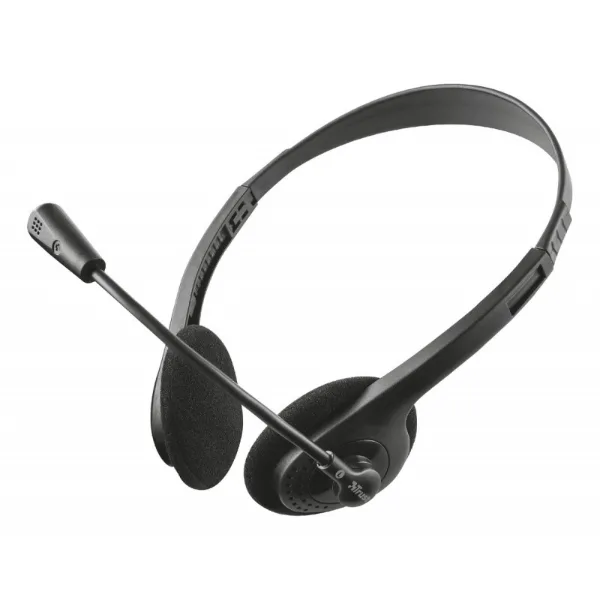 AURICULARES TRUST PRIMO LIGEROS CON MICRÓFONO AJUSTABLE NEGRO