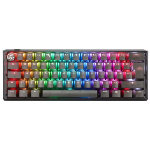 TECLADO MECANICO DUCKY ONE 3 AURA CLEAR BLACK 65 MINI DKON2161ST-BESPDABAAAC1