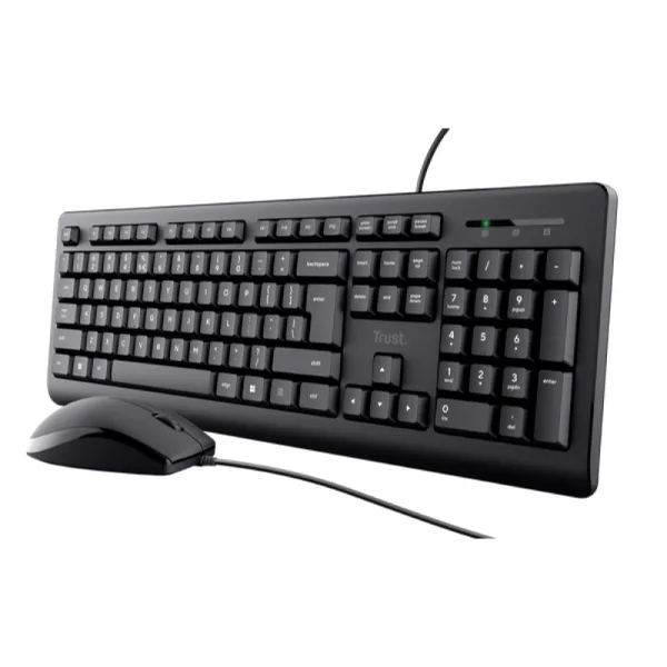 COMBO TECLADO + MOUSE TRUST PRIMO BLACK USB SILENCIOSO
