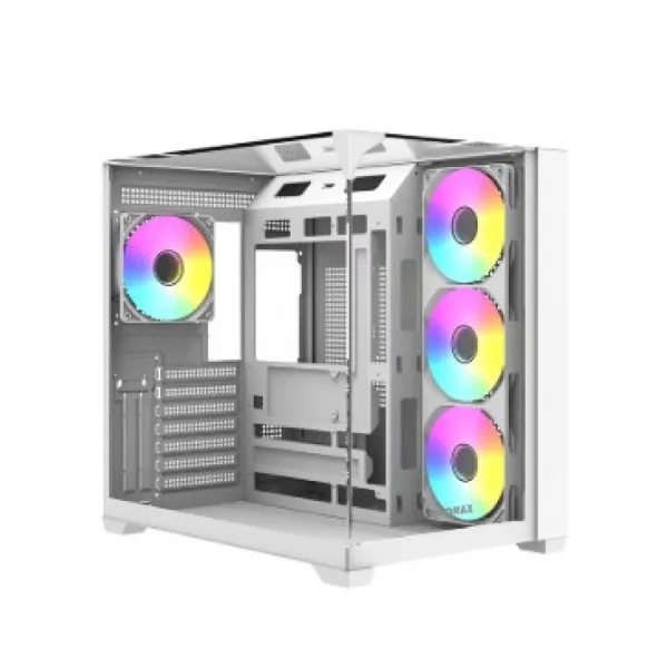 GABINETE GAMER RAIDMAX INFINITA i620 WHITE ATX FISHTANK ARGB