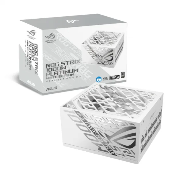 FUENTE ASUS ROG STRIX 1000W GAMING WHITE ATX 3.1 PCIE 5.1 80 PLUS PLATINUM