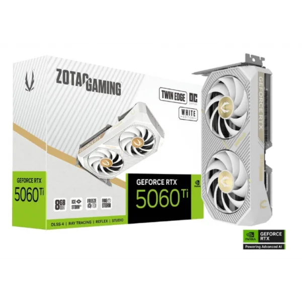 PLACA DE VIDEO ZOTAC RTX 5060TI 8GB TWIN EDGE OC WHITE